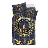 Guthrie Modern Tartan Crest Bedding Set - Golden Thistle Style