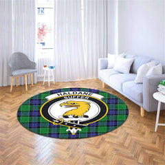 Haldane Tartan Crest Round Rug