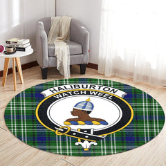 Haliburton Tartan Crest Round Rug