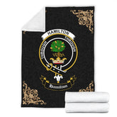 Hamilton Crest Tartan Premium Blanket Black