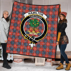 Hamilton Ancient Family Tartan Crest Quilt