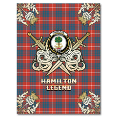 Hamilton Ancient Tartan Gold Courage Symbol Blanket