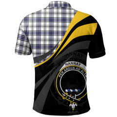 Hannay Modern Tartan Polo Shirt - Royal Coat Of Arms Style