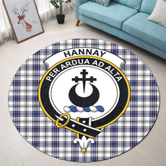 Hannay Modern Tartan Crest Round Rug