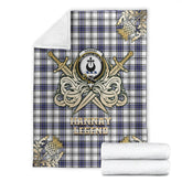 Hannay Modern Tartan Gold Courage Symbol Blanket