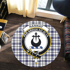 Hannay Modern Tartan Crest Round Rug