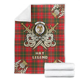 Hay Modern Tartan Gold Courage Symbol Blanket