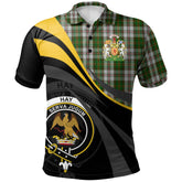 Hay White Dress Tartan Polo Shirt - Royal Coat Of Arms Style