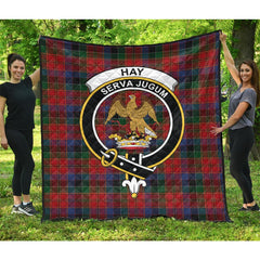 Hay (Leith) Tartan Crest Quilt