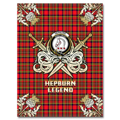 Hepburn Tartan Gold Courage Symbol Blanket