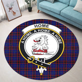 Home Modern Tartan Crest Round Rug