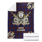 Home Modern Tartan Gold Courage Symbol Blanket