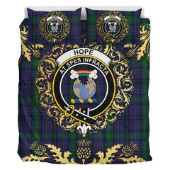 Hope (Vere - Weir) 02 Tartan Crest Bedding Set - Golden Thistle Style