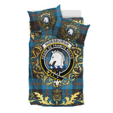 Horsburgh Tartan Crest Bedding Set - Golden Thistle Style