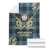 Horsburgh Tartan Gold Courage Symbol Blanket