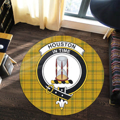 Houston Tartan Crest Round Rug