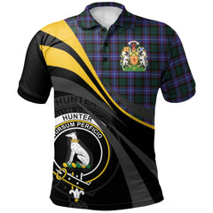 Hunter Modern Tartan Polo Shirt - Royal Coat Of Arms Style