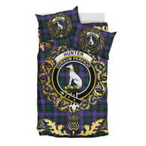 Hunter Modern Tartan Crest Bedding Set - Golden Thistle Style