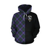 Hunter Modern Tartan Hoodie Half of Me - Cross Style