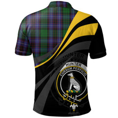 Hunter of Peebleshire Tartan Polo Shirt - Royal Coat Of Arms Style