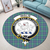 Inglis Ancient Tartan Crest Round Rug