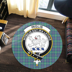 Inglis Ancient Tartan Crest Round Rug