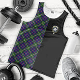 Inglis Modern Tartan Crest Men's Tank Top - Cross Style