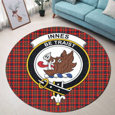 Innes Modern Tartan Crest Round Rug