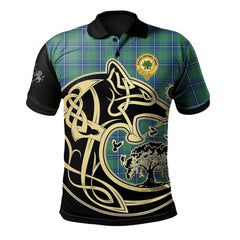 Irvine Ancient Tartan Polo Shirt Viking Wolf
