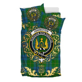 Johnston (Johnstone) 01 Tartan Crest Bedding Set - Golden Thistle Style
