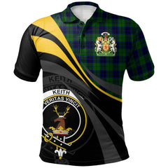 Keith Modern Tartan Polo Shirt - Royal Coat Of Arms Style