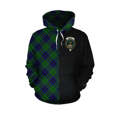 Keith Modern Tartan Hoodie Half of Me - Cross Style