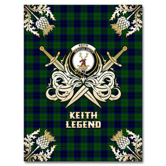 Keith Modern Tartan Gold Courage Symbol Blanket