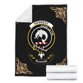 Kennedy Crest Tartan Premium Blanket Black
