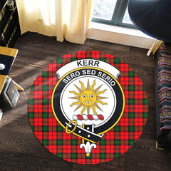 Kerr Modern Tartan Crest Round Rug