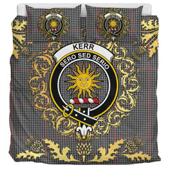 Kerr Shepherd Tartan Crest Bedding Set - Golden Thistle Style
