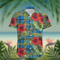 Laing Tartan Hawaiian Shirt Hibiscus, Coconut, Parrot, Pineapple - Tropical Garden Shirt