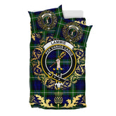 Lammie Tartan Crest Bedding Set - Golden Thistle Style