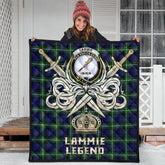 Lammie Tartan Crest Legend Gold Royal Premium Quilt