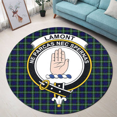 Lamont Modern Tartan Crest Round Rug