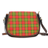 Leask Modern Tartan Saddle Handbags