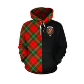 Lennox Modern Tartan Hoodie Half of Me - Cross Style