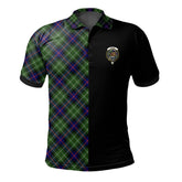 Leslie Hunting Tartan Polo Shirt Half of Me - Cross Style