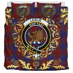 Leslie J Cant Tartan Crest Bedding Set - Golden Thistle Style