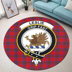 Leslie Modern Tartan Crest Round Rug