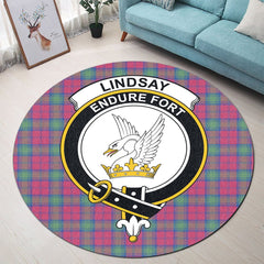 Lindsay Ancient Tartan Crest Round Rug