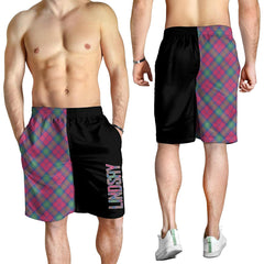 Lindsay Ancient Tartan Crest Men's Short - Cross Style