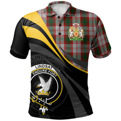 Lindsay Dress Red Tartan Polo Shirt - Royal Coat Of Arms Style