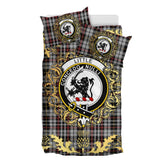 Little Arisaid Tartan Crest Bedding Set - Golden Thistle Style