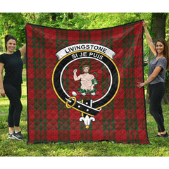 Livingston (MacLea) Tartan Crest Quilt